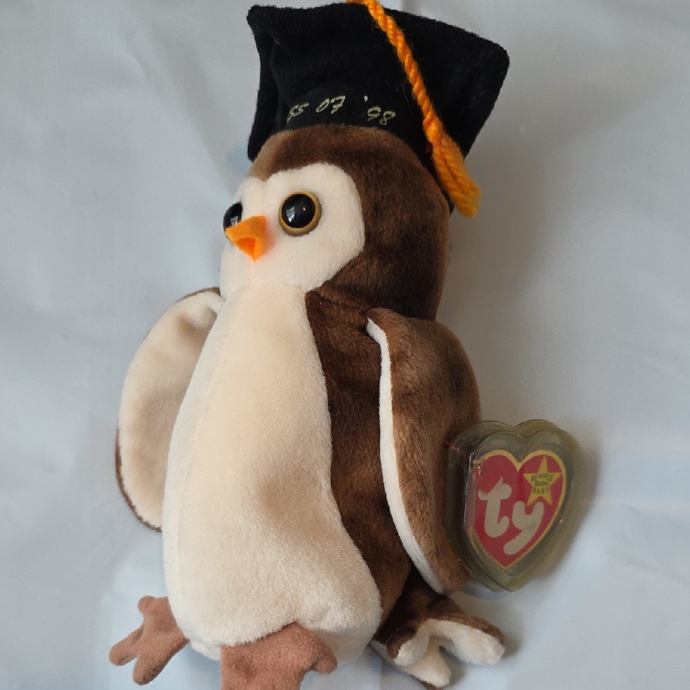 Ty Beanie Baby Wise the Owl Plush Class Of 1998